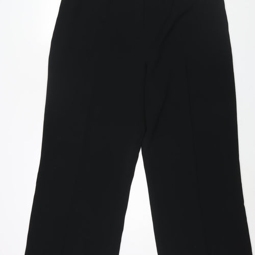 ELVI Womens Black Polyester Trousers Size 22 L30 in Regular Zip