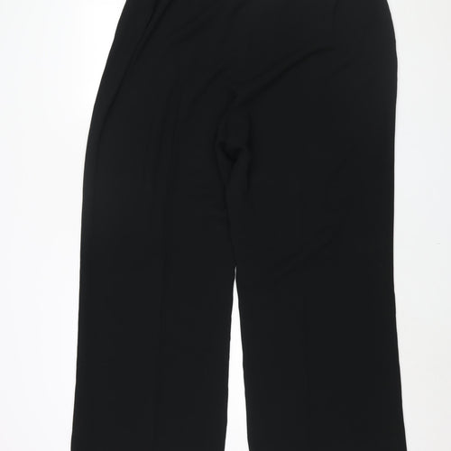 ELVI Womens Black Polyester Trousers Size 22 L30 in Regular Zip