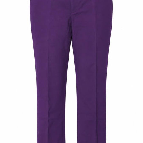 Zara Womens Purple Cotton Trousers Size S L24 in Regular Zip