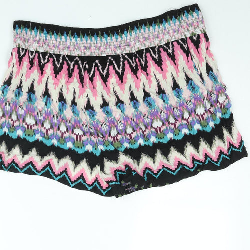 Capsule Womens Multicoloured Geometric Viscose Basic Shorts Size 22 Regular Pull On