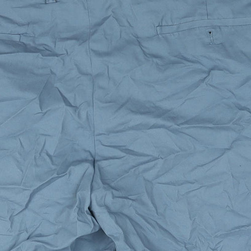 Skopes Mens Blue Cotton Chino Shorts Size 46 in L9 in Regular Zip