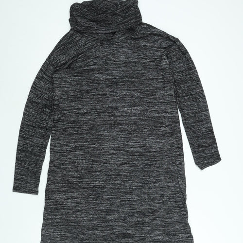 Gap Womens Black Polyester Jumper Dress Size S Roll Neck Pullover