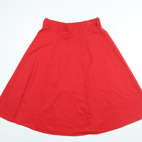 Beales Womens Red Polyester A-Line Skirt Size 30 in