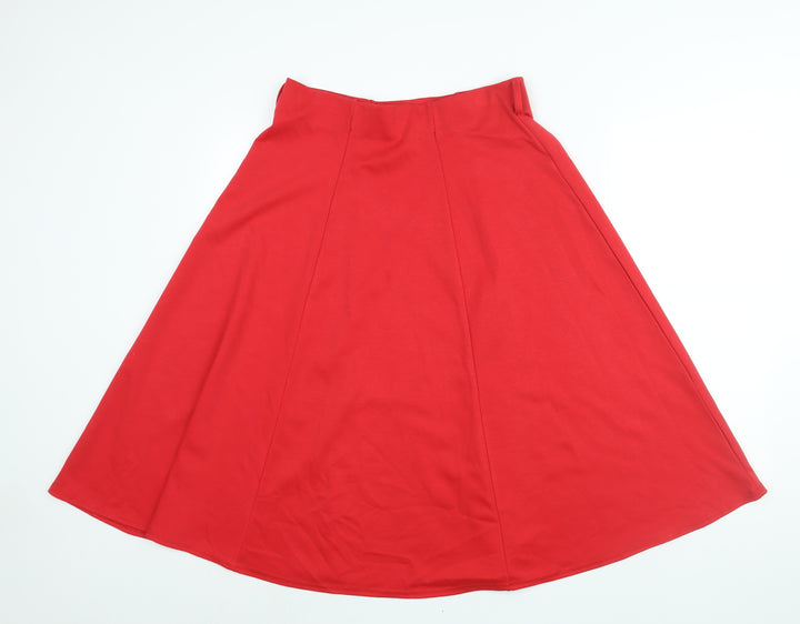 Beales Womens Red Polyester A-Line Skirt Size 30 in