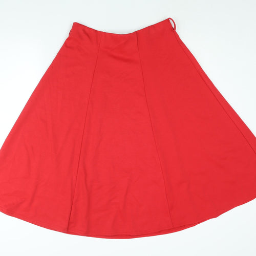 Beales Womens Red Polyester A-Line Skirt Size 30 in