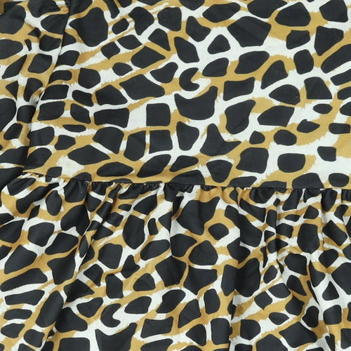 ASOS Womens Multicoloured Animal Print Polyester A-Line Size 10 Round Neck Pullover - Giraffe Print