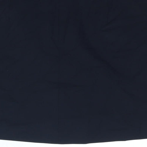 Marks and Spencer Womens Blue Polyester A-Line Skirt Size 10 Zip