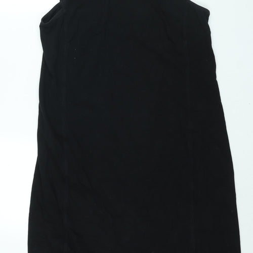 Lands' End Womens Black Cotton Shift Size M Round Neck Pullover