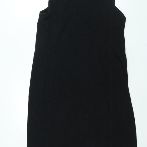 Lands' End Womens Black Cotton Shift Size M Round Neck Pullover