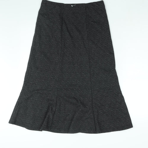 EWM Womens Grey Geometric Polyester Trumpet Skirt Size 12