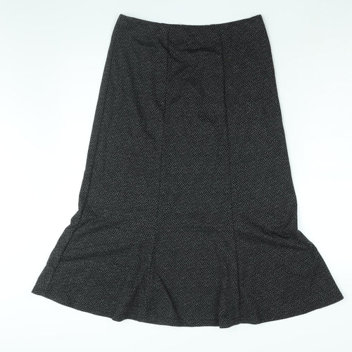 EWM Womens Grey Geometric Polyester Trumpet Skirt Size 12