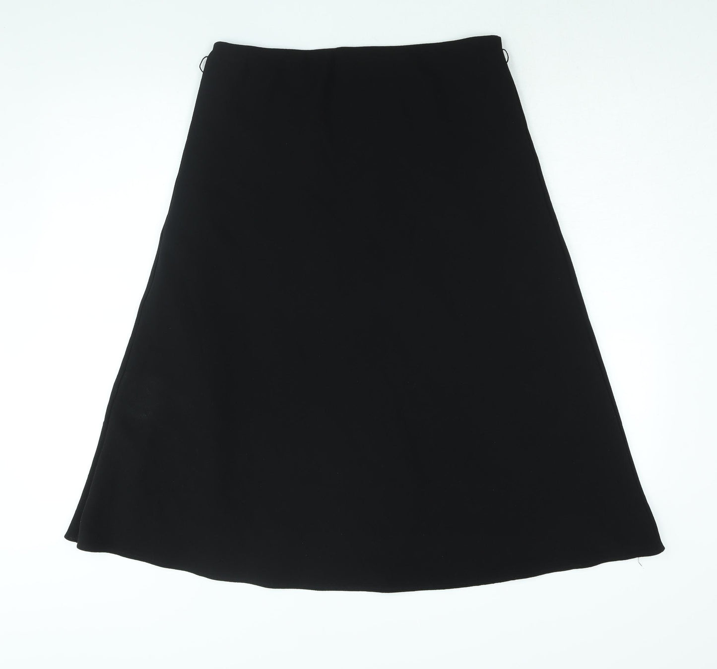 Marks and Spencer Womens Black Polyester A-Line Skirt Size 12