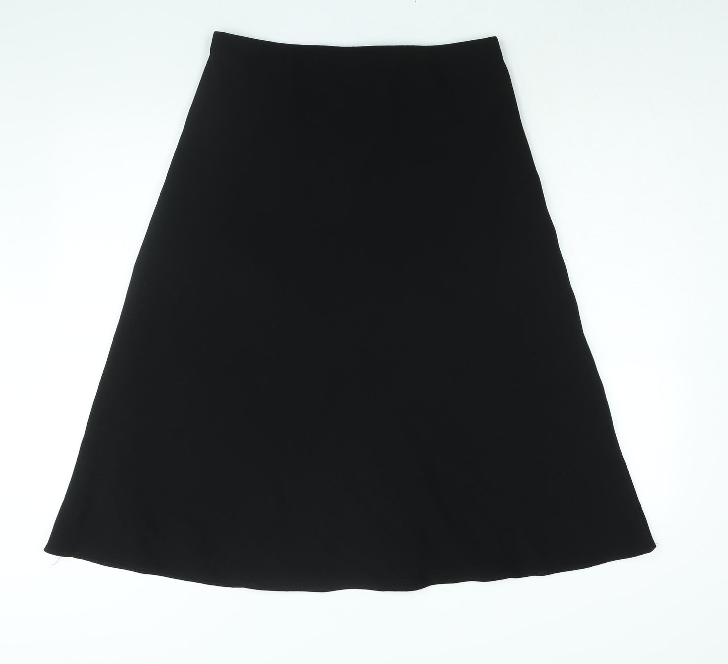 Marks and Spencer Womens Black Polyester A-Line Skirt Size 12