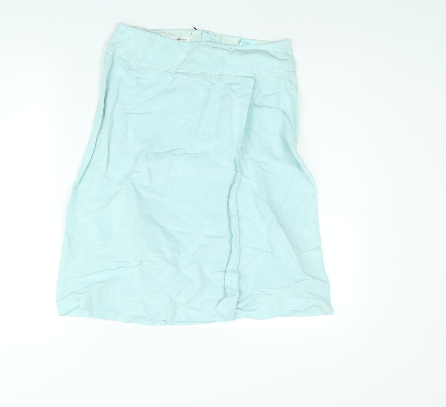 Laura Ashley Womens Blue Viscose A-Line Skirt Size 10 Zip