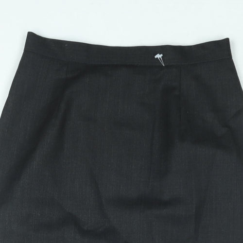 Racing Green Womens Grey Polyester Straight & Pencil Skirt Size 10 Zip
