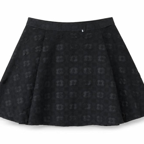 Jack Wills Womens Black Cotton Flare Skirt Size 8 Zip