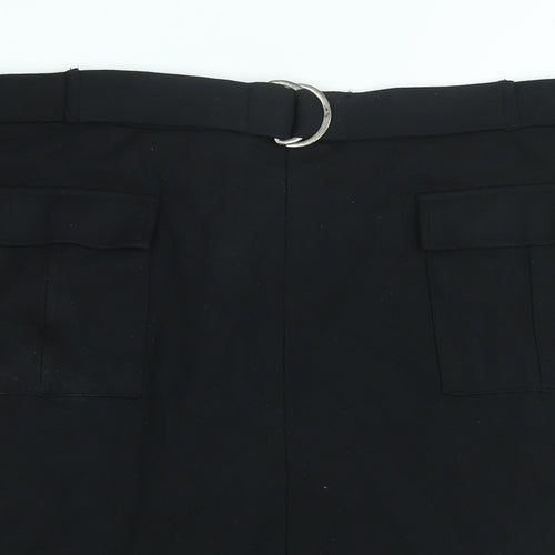 Marks and Spencer Womens Black Polyester Straight & Pencil Skirt Size 20 Zip - Buckle