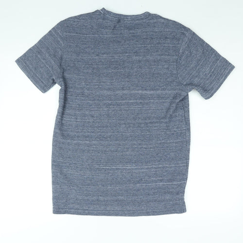 Very Mens Blue Polyester T-Shirt Size M Round Neck - Waffle