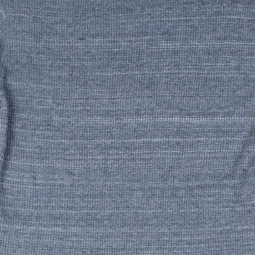 Very Mens Blue Polyester T-Shirt Size M Round Neck - Waffle