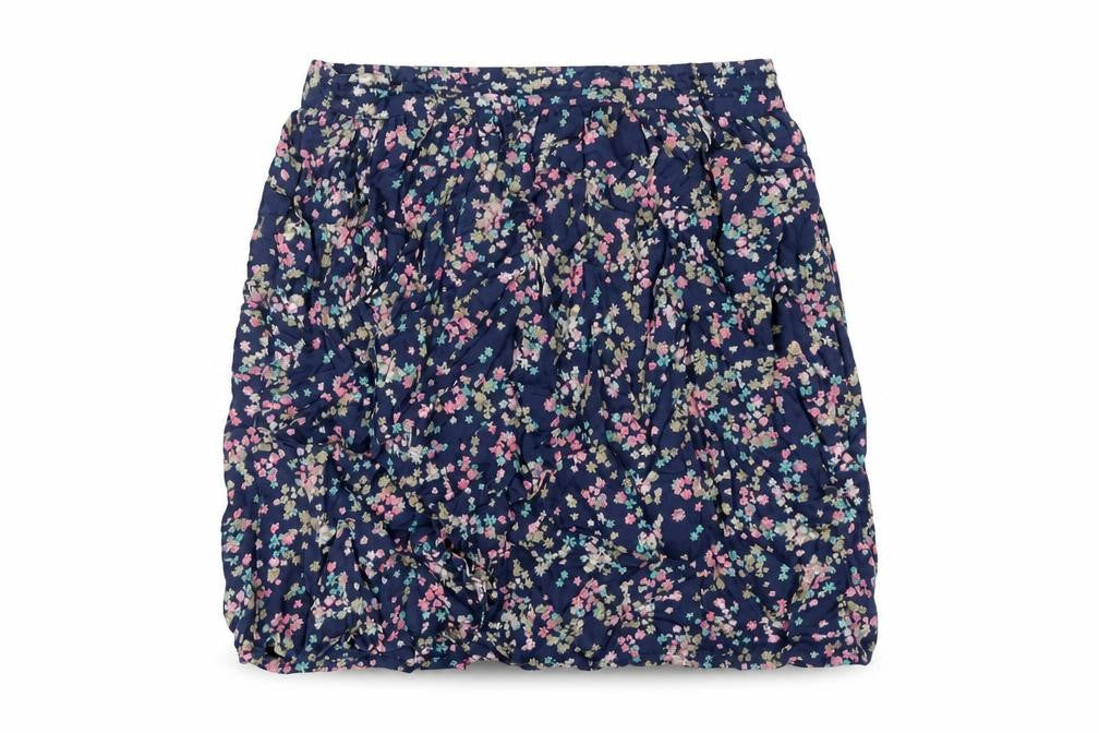 Indigo Womens Blue Floral Viscose A-Line Skirt Size 12
