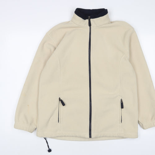 Marks and Spencer Womens Beige Jacket Size 16 Zip - Zip Pockets
