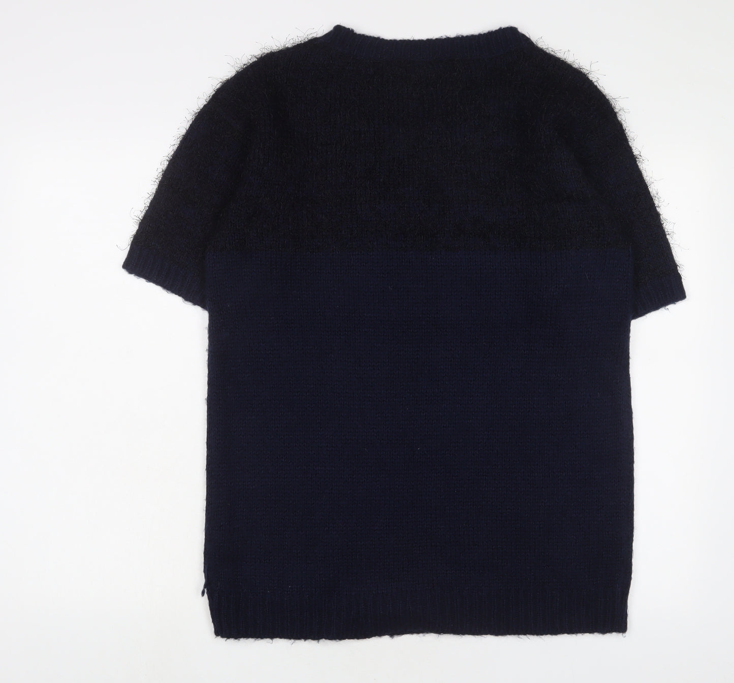 Dorothy Perkins Womens Blue Crew Neck Acrylic Pullover Jumper Size 12