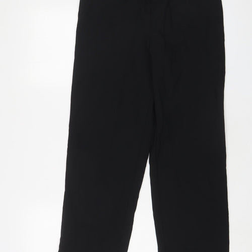 Bonmarché Womens Black Polyester Trousers Size 10 L28 in Regular