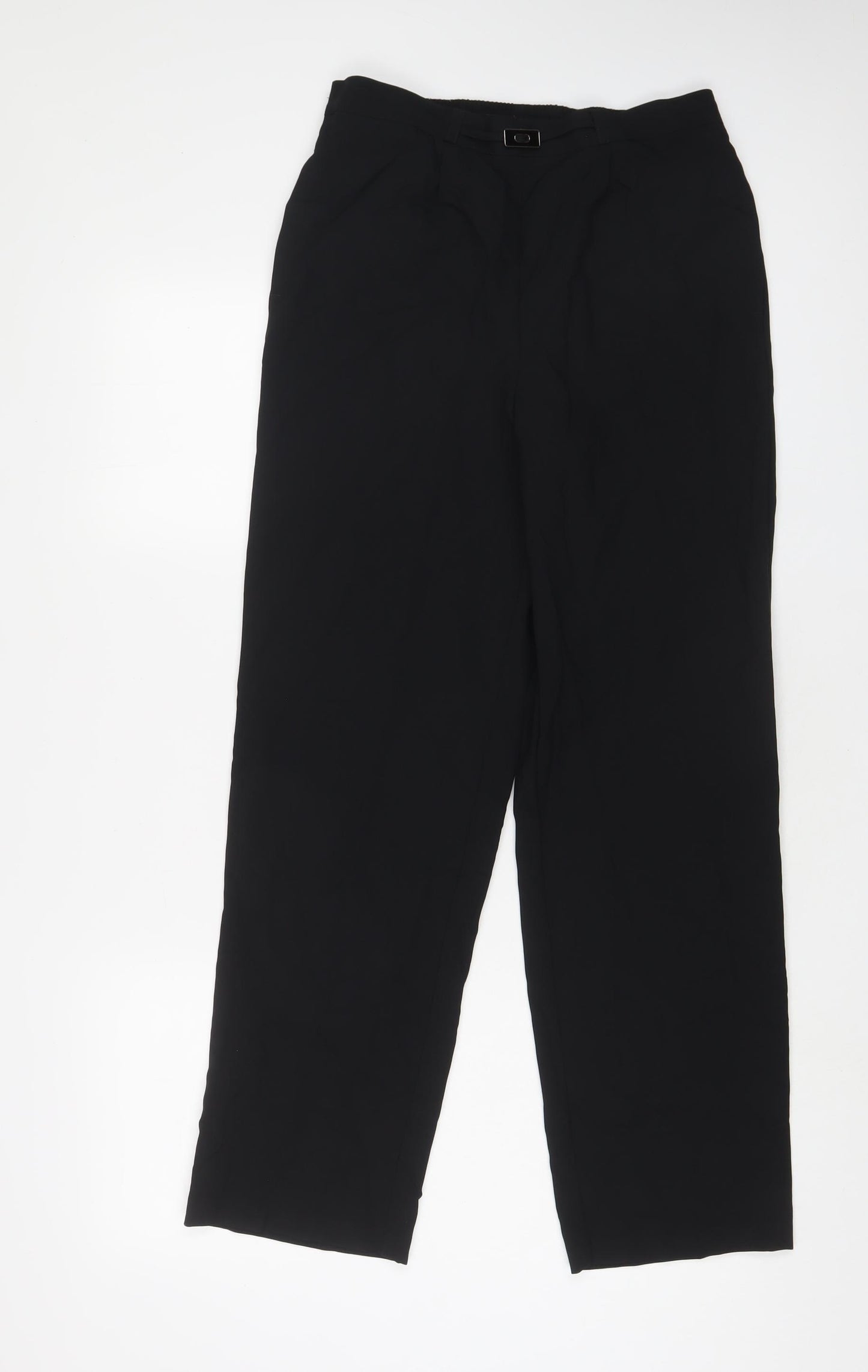 Bonmarché Womens Black Polyester Trousers Size 10 L28 in Regular