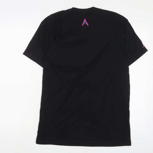 Next Level Womens Black Cotton Basic T-Shirt Size M Crew Neck