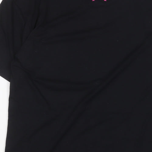 Next Level Womens Black Cotton Basic T-Shirt Size M Crew Neck