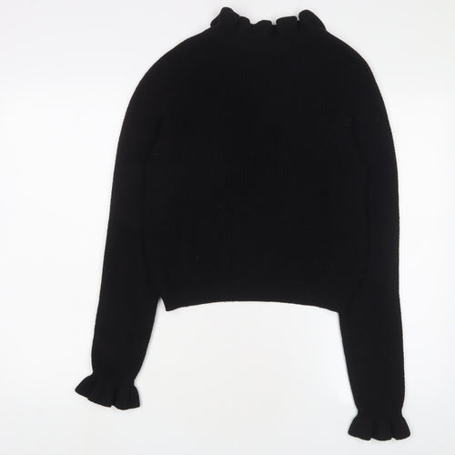 H&M Womens Black Round Neck Acrylic Pullover Jumper Size S