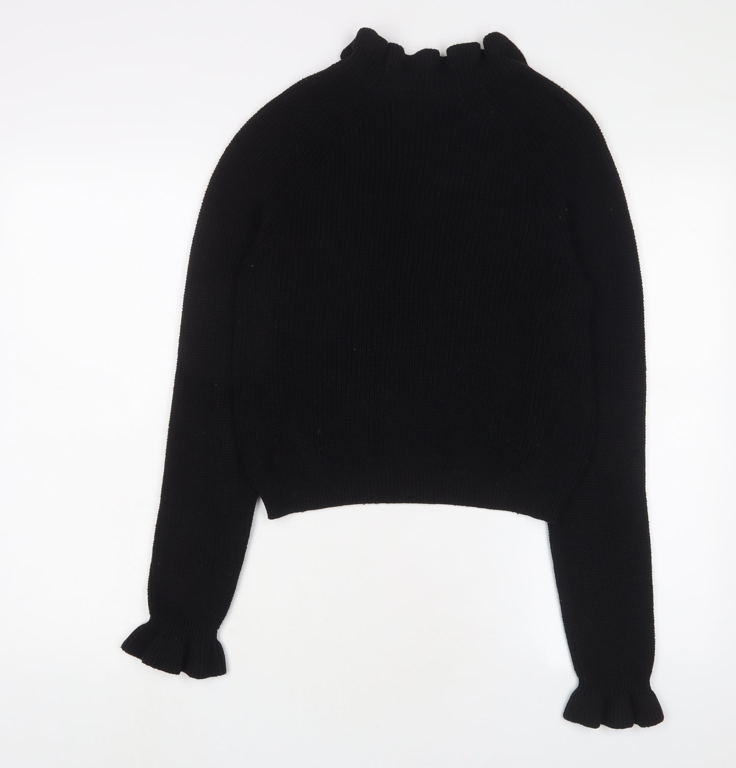 H&M Womens Black Round Neck Acrylic Pullover Jumper Size S