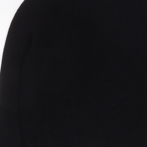 H&M Womens Black Round Neck Acrylic Pullover Jumper Size S