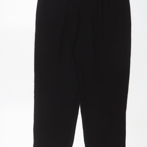 New Look Womens Black Polyester Trousers Size 10 L29 in Regular Drawstring