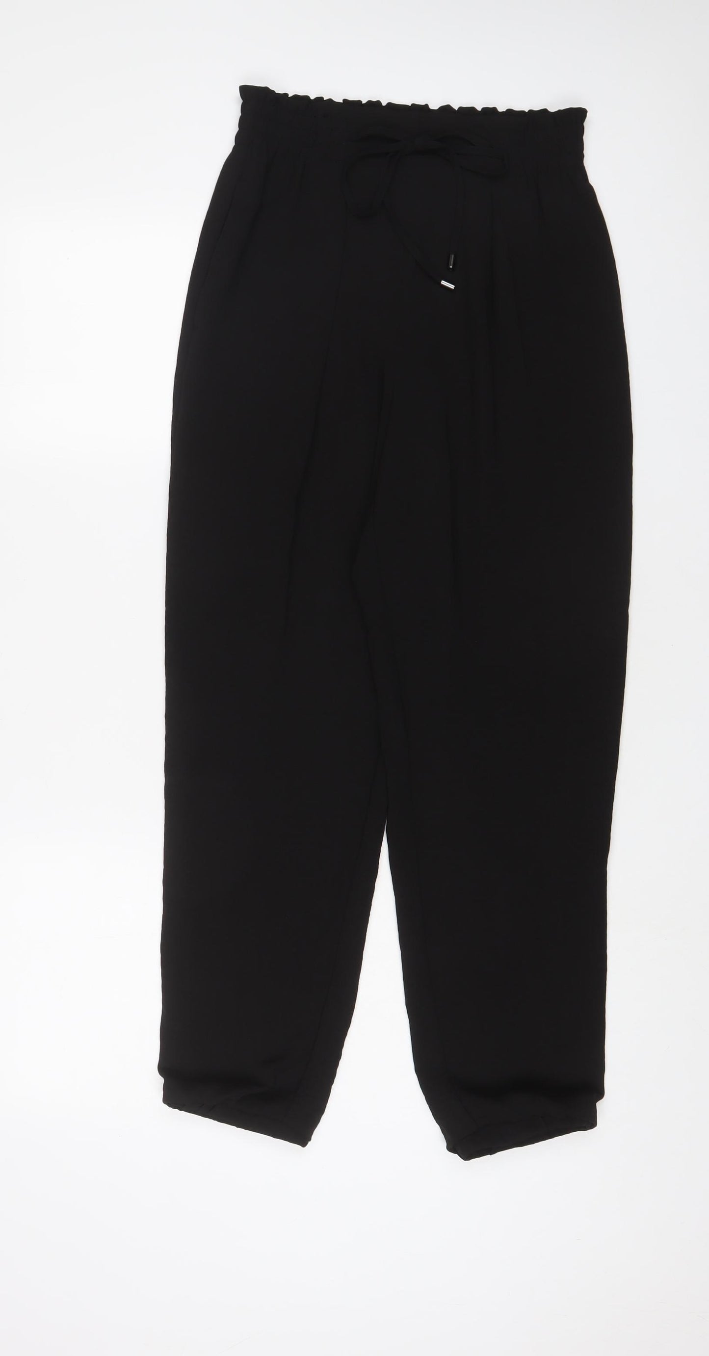 New Look Womens Black Polyester Trousers Size 10 L29 in Regular Drawstring