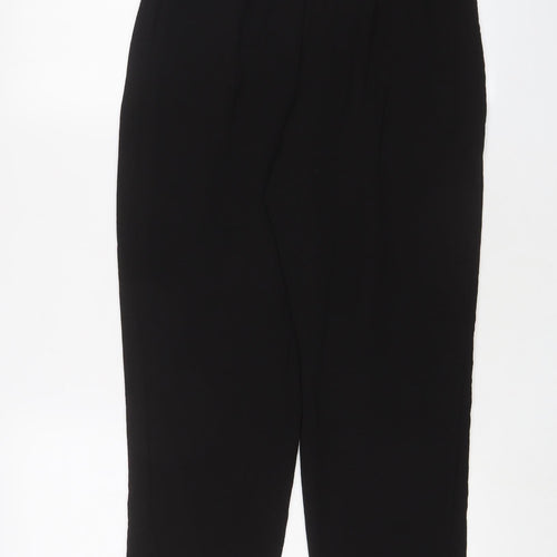 New Look Womens Black Polyester Trousers Size 10 L29 in Regular Drawstring