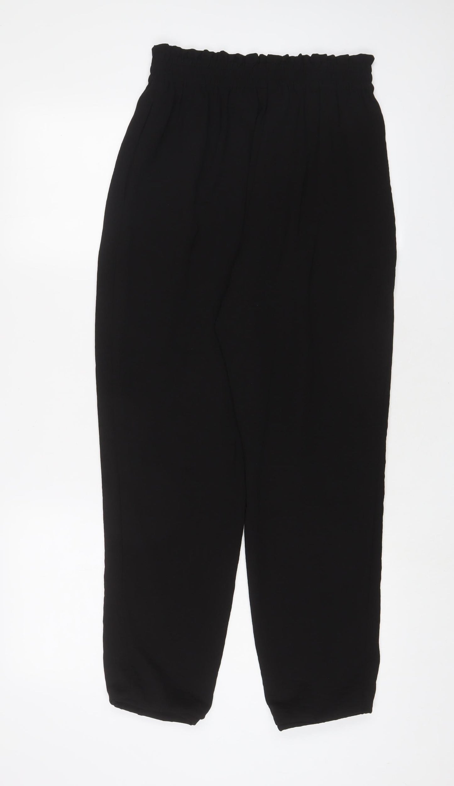 New Look Womens Black Polyester Trousers Size 10 L29 in Regular Drawstring