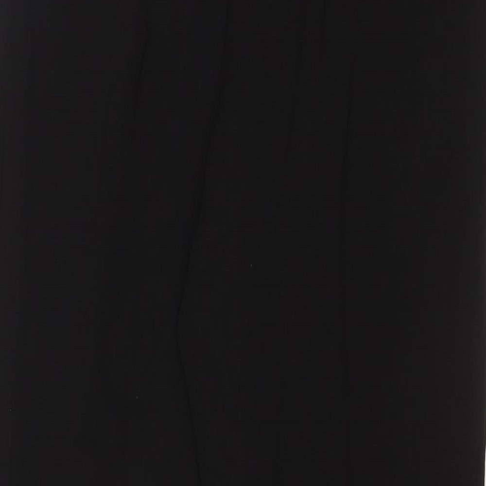 New Look Womens Black Polyester Trousers Size 10 L29 in Regular Drawstring