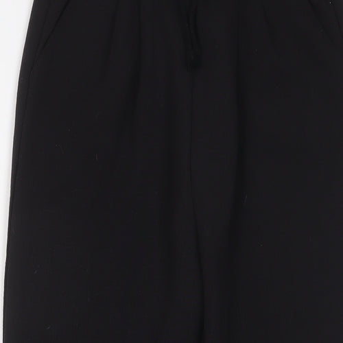 PRETTYLITTLETHING Womens Black Polyester Trousers Size 10 L24 in Regular Drawstring