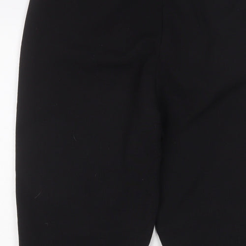 PRETTYLITTLETHING Womens Black Polyester Trousers Size 10 L24 in Regular Drawstring