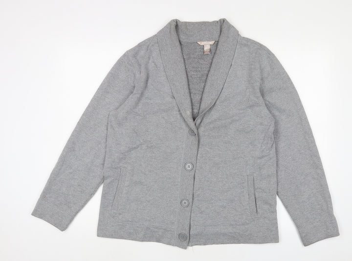 White Stag Womens Grey Jacket Blazer Size 12 Button