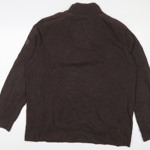 Fat Face Mens Brown Cotton Pullover Sweatshirt Size XL - Embroidered