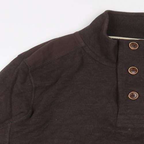 Fat Face Mens Brown Cotton Pullover Sweatshirt Size XL - Embroidered