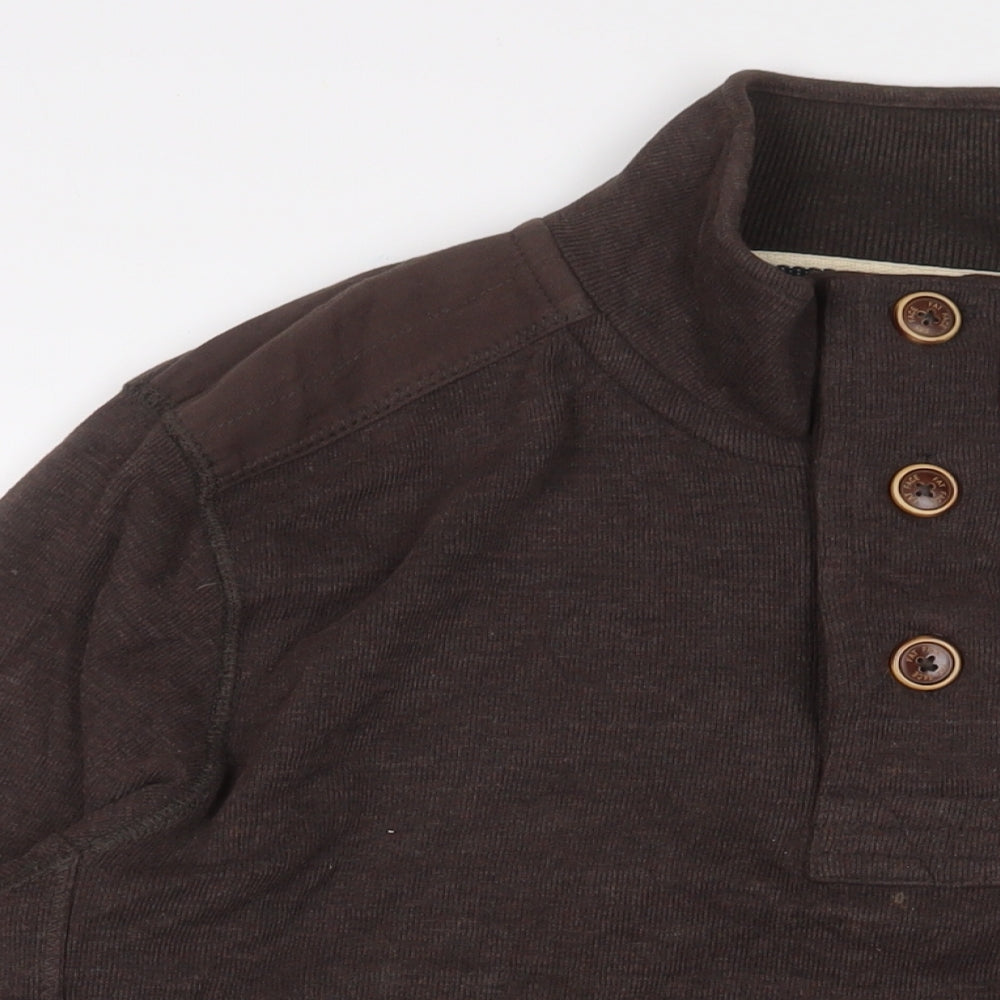 Fat Face Mens Brown Cotton Pullover Sweatshirt Size XL - Embroidered