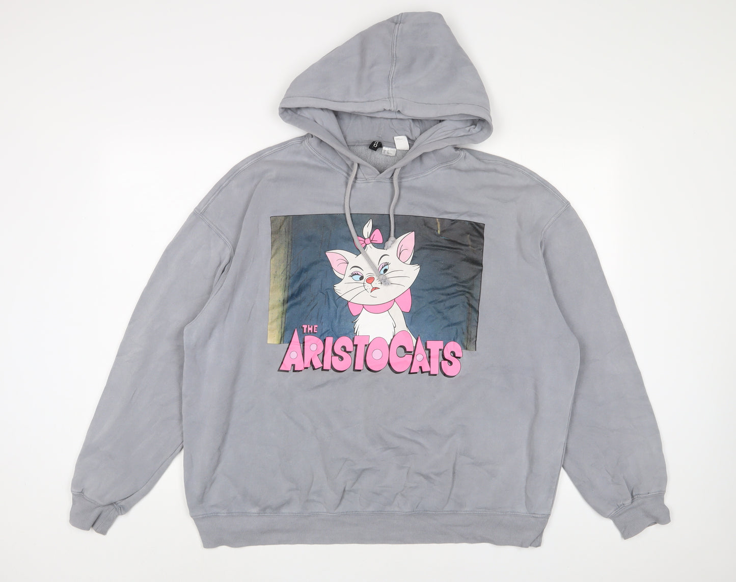 The Aristocats Womens Grey Cotton Pullover Hoodie Size XL Pullover