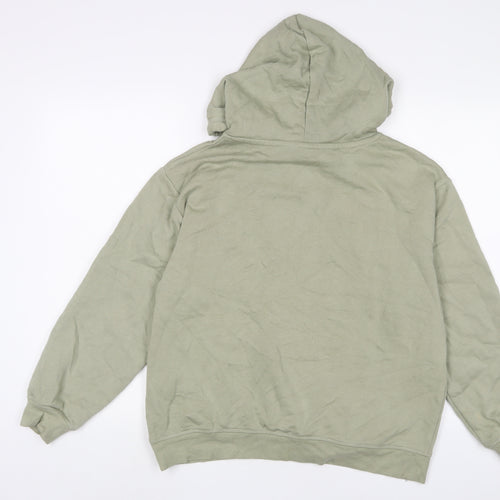 H&M Womens Green Cotton Pullover Hoodie Size S Pullover - Embroidered