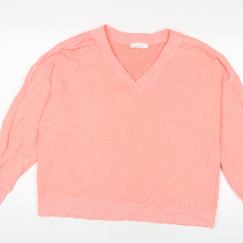 Marks and Spencer Womens Pink Cotton Pullover Sweatshirt Size M Pullover