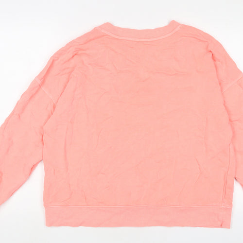 Marks and Spencer Womens Pink Cotton Pullover Sweatshirt Size M Pullover