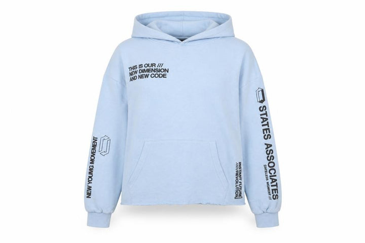 Pull&Bear Womens Blue Cotton Pullover Hoodie Size M Pullover