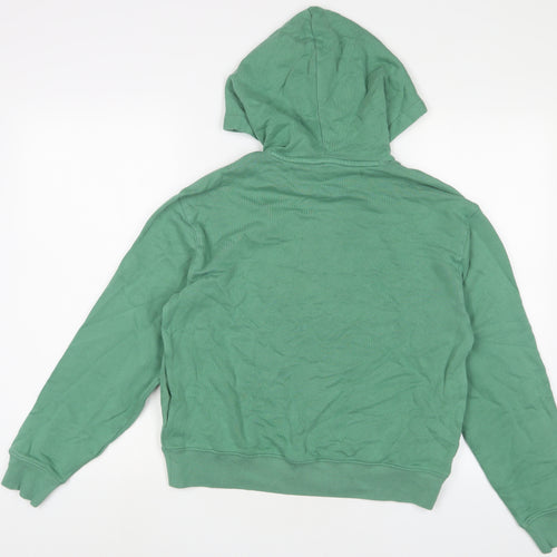 Marks and Spencer Womens Green Cotton Pullover Hoodie Size XS Pullover - Embroidered